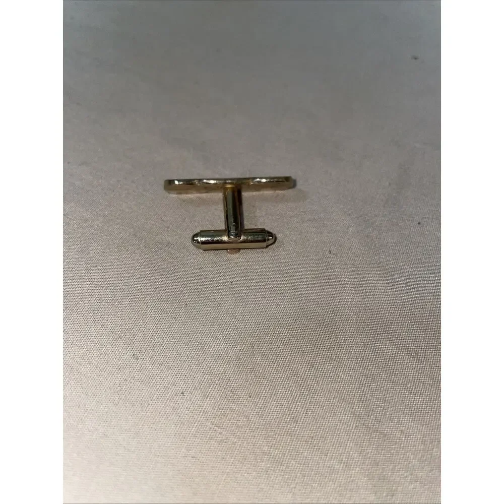 Gold Mens Cufflinks Art Deco Design - Vintage.